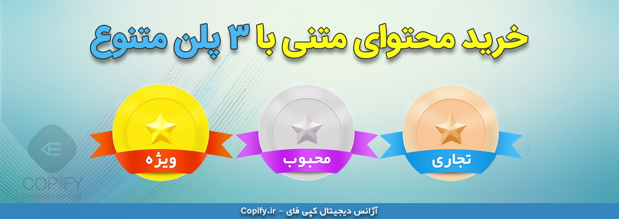 سفارش محتوای متنی از طریق خرید محتوا با 3 نوع پلن تجاری، محبوب و ویژه