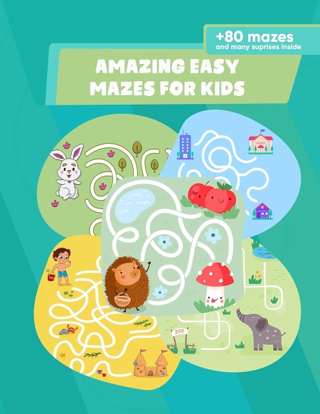 Maze Puzzle Book for Kids: Easy Fun Mazes for Kids | Activity Workbook Maze for Kids : Games, Puzzles and Problem-Solving (Maze Learning Activity Book for Kids)